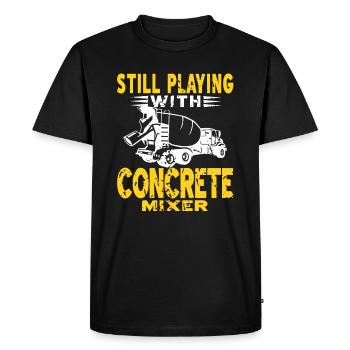 Conception de bétonneur pour ouvrier du bâtiment et chantier de construction - T-shirt Premium bio Homme - noir - Devant - Nico (187cm)