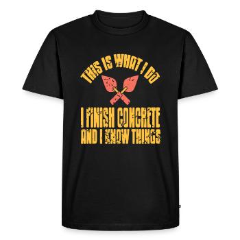 Conception de construction en béton pour les travailleurs de la construction et les chantiers de construction - T-shirt Premium bio Homme - noir - Devant - Nico (187cm)