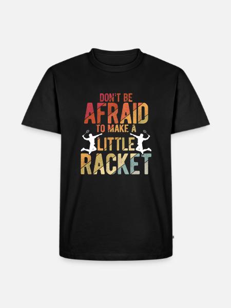 Badminton - Männer Premium Bio T-Shirt - Schwarz