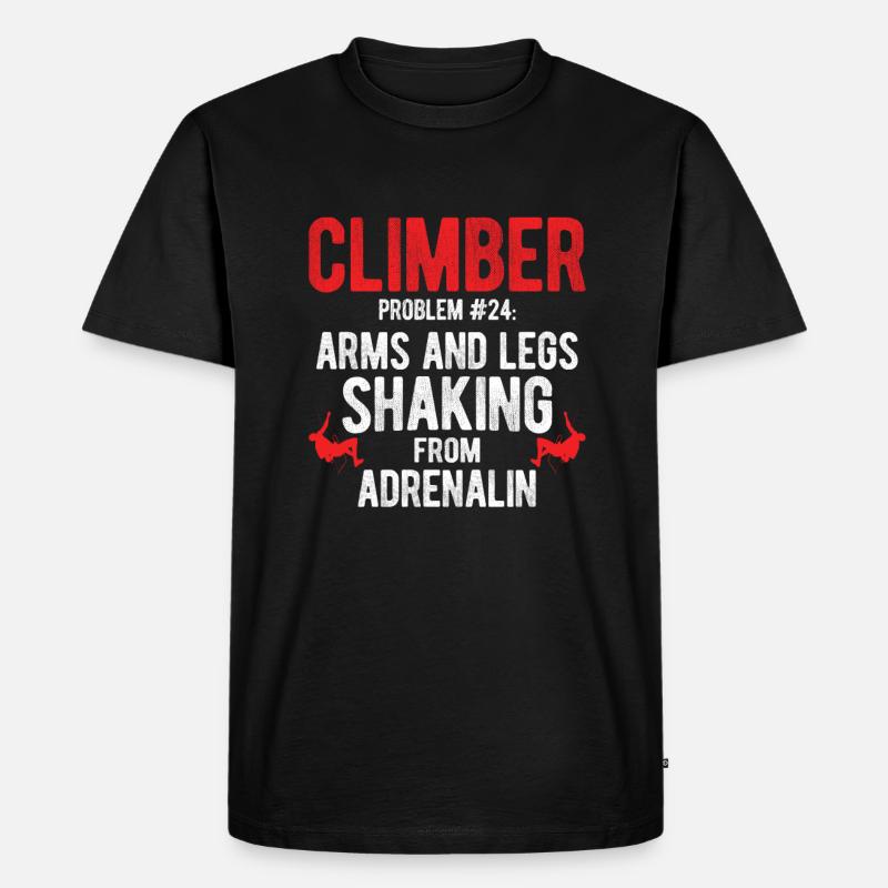 Klettern Bouldern - Männer Premium Bio T-Shirt - Schwarz