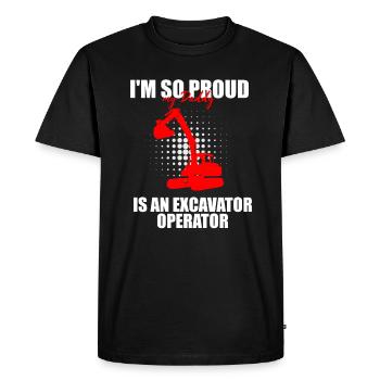 Excavator design for excavator operators - Men's Premium Organic T-Shirt - black - Front - Nico (187cm)