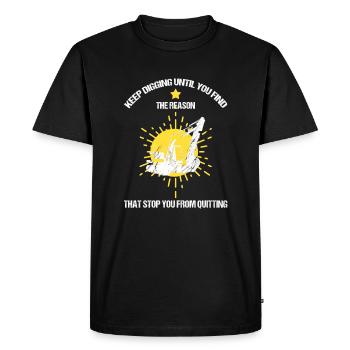 Conducteur de houe et opérateur de machinerie lourde - T-shirt Premium bio Homme - noir - Devant - Nico (187cm)