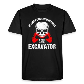 Excavator design for excavator operators - Men's Premium Organic T-Shirt - black - Front - Nico (187cm)