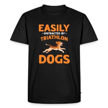 Sports nautiques pour chiens et sports nautiques pour chiens - T-shirt Premium bio Homme - noir - Devant - Nico (187cm)