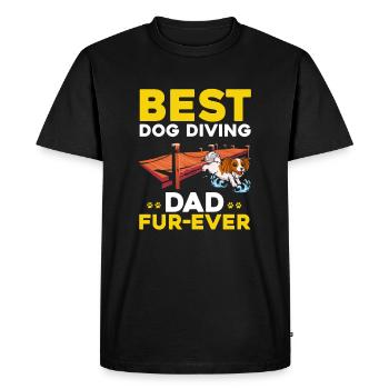 Dock Diving Design for Dog Jumping and Dock Dog - Men's Premium Organic T-Shirt - black - Front - Nico (187cm)