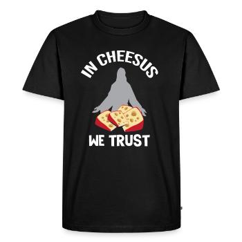 Amateurs de Gouda pour Gouda fumé - T-shirt Premium bio Homme - noir - Devant - Nico (187cm)