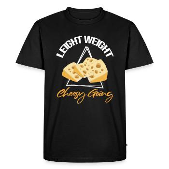 Smoked Gouda Design and Gouda Foodie - Men's Premium Organic T-Shirt - black - Front - Nico (187cm)