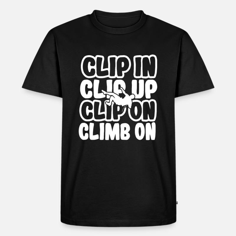 Klettern Bouldern - Männer Premium Bio T-Shirt - Schwarz