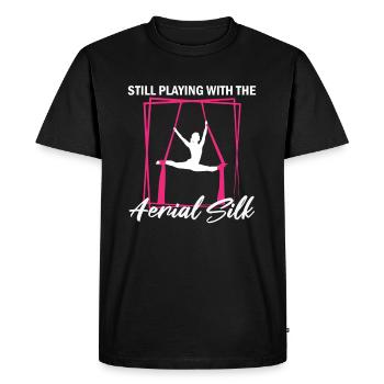 Cirque de soie aérien pour les artistes de soie aérienne - T-shirt Premium bio Homme - noir - Devant - Nico (187cm)