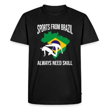 Instruments de capoeira pour la danse brésilienne - T-shirt Premium bio Homme - noir - Devant - Nico (187cm)