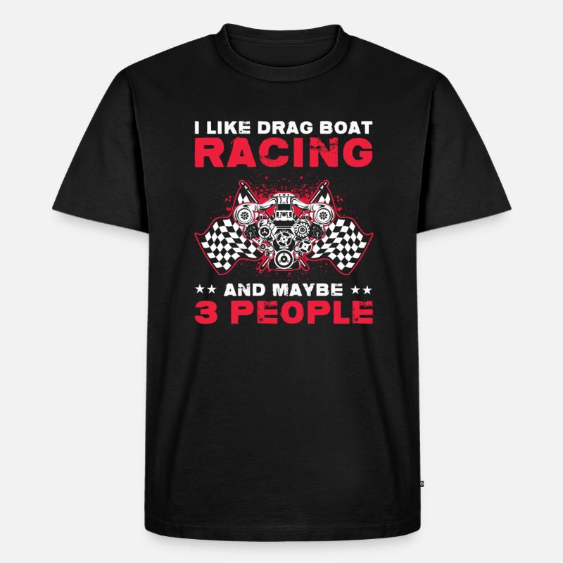 Schnellboot-Rennen Design for Rennbootfahrer - Männer Premium Bio T-Shirt - Schwarz