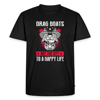 Conception de course de hors-bord pour les plaisanciers de course - T-shirt Premium bio Homme - noir - Devant - Nico (187cm)