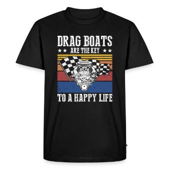 Racing boat design for drag boat racing - Men's Premium Organic T-Shirt - black - Front - Nico (187cm)