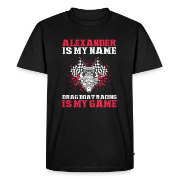 Racing boat design for drag boat racing - Men's Premium Organic T-Shirt - black - Front - Nico (187cm)