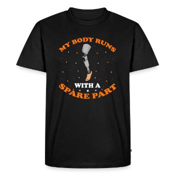 Artificial Leg Design for Prosthetic Leg - Men's Premium Organic T-Shirt - black - Front - Nico (187cm)