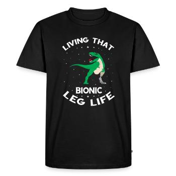 Artificial limb design for leg prosthesis - Men's Premium Organic T-Shirt - black - Front - Nico (187cm)
