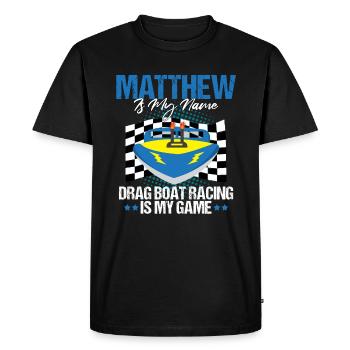 Racing boat design for drag boat racing - Men's Premium Organic T-Shirt - black - Front - Nico (187cm)