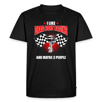 Racing boat design for drag boat racing - Men's Premium Organic T-Shirt - black - Front - Nico (187cm)