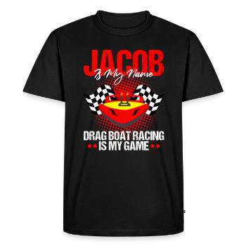 Racing boat design for drag boat racing - Men's Premium Organic T-Shirt - black - Front - Nico (187cm)