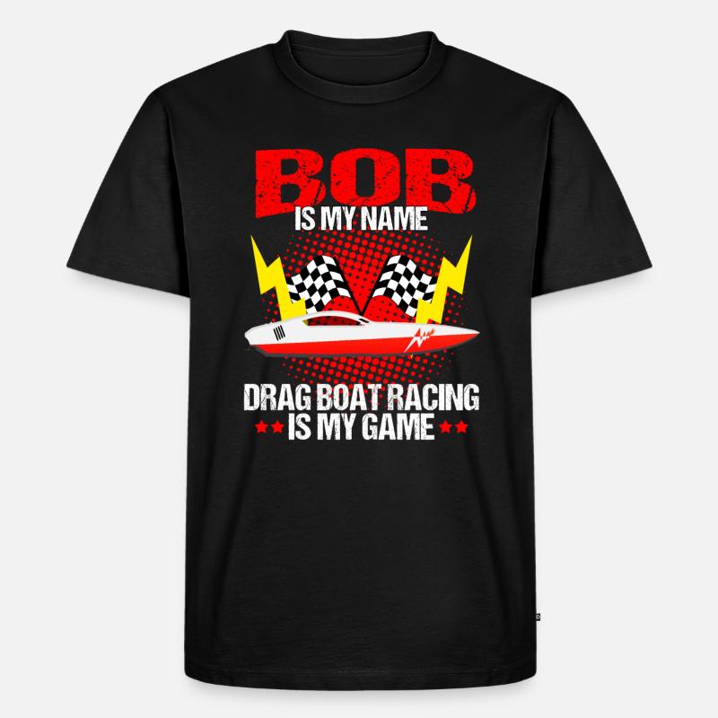 Conception de bateaux de course pour les courses de dragsters - T-shirt Premium bio Homme - noir