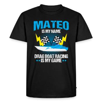 Racing boat design for drag boat racing - Men's Premium Organic T-Shirt - black - Front - Nico (187cm)