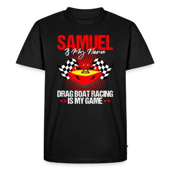 Conception de course de hors-bord pour les plaisanciers de course - T-shirt Premium bio Homme - noir - Devant - Nico (187cm)
