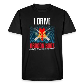 Conception de course de bateaux-dragons pour Dragon Boating - T-shirt Premium bio Homme - noir - Devant - Nico (187cm)