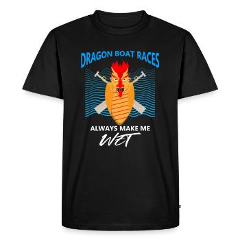 Conception de course de bateaux-dragons pour bateau-dragon - T-shirt Premium bio Homme - noir - Devant - Nico (187cm)