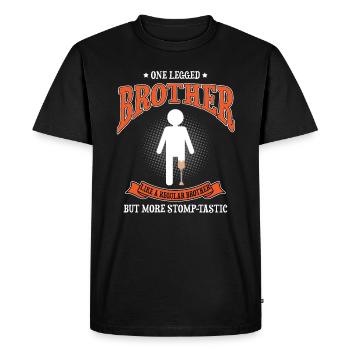 Artificial limb design for leg prosthesis - Men's Premium Organic T-Shirt - black - Front - Nico (187cm)