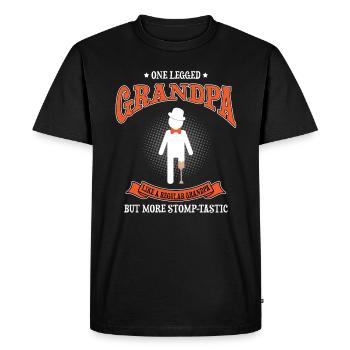 Bionic leg design for leg prostheses - Men's Premium Organic T-Shirt - black - Front - Nico (187cm)