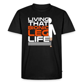 Leg prosthesis design and leg prostheses - Men's Premium Organic T-Shirt - black - Front - Nico (187cm)