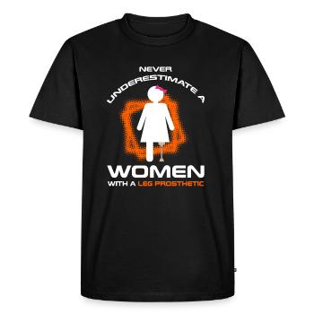 Bionic leg design for leg prostheses - Men's Premium Organic T-Shirt - black - Front - Nico (187cm)