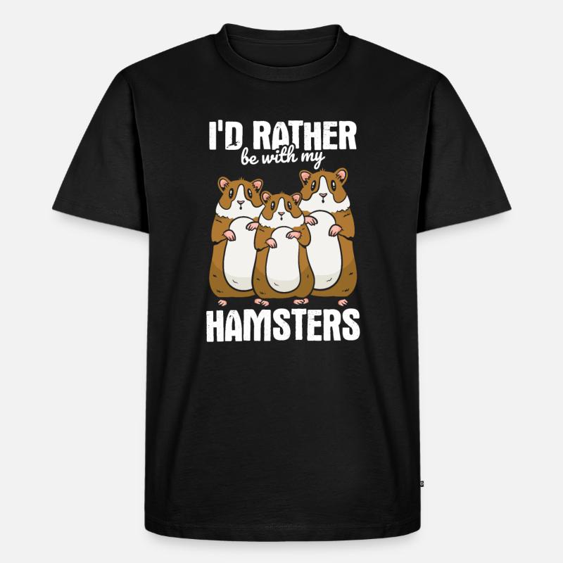 Nagetier Hamster - Männer Premium Bio T-Shirt - Schwarz