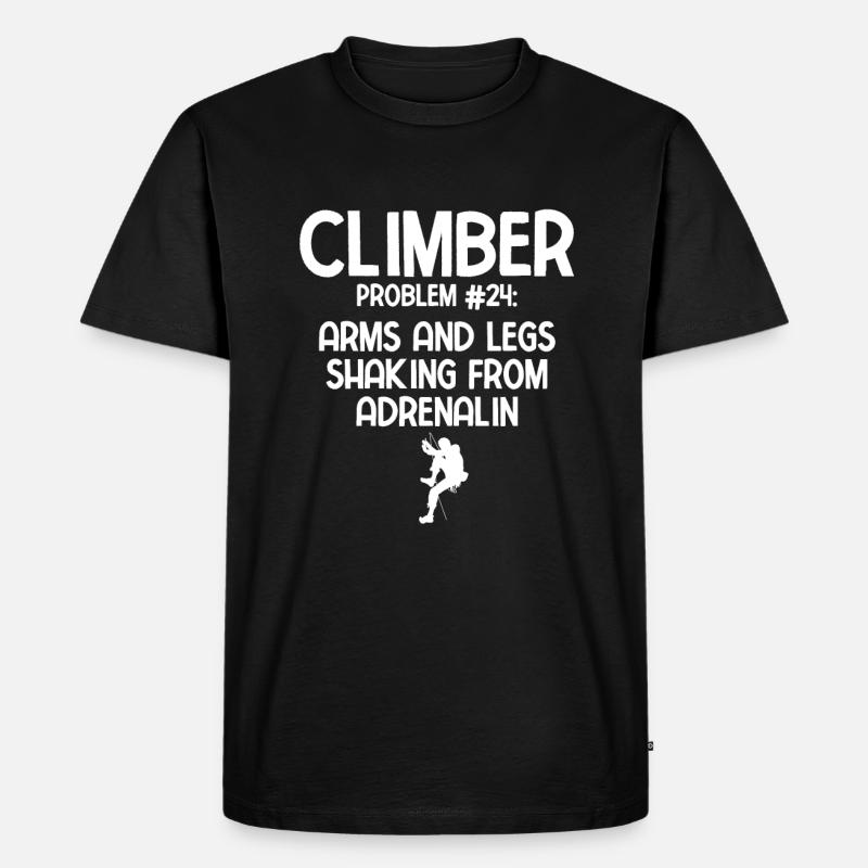 Klettern Bouldern - Männer Premium Bio T-Shirt - Schwarz