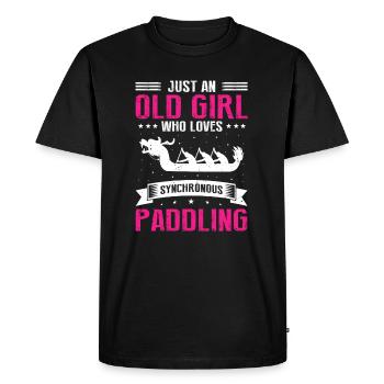 Dragon Boat Trainer and Dragon Boat - Men's Premium Organic T-Shirt - black - Front - Nico (187cm)