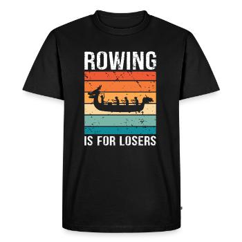Bateau-dragon et équipage de bateau-dragon - T-shirt Premium bio Homme - noir - Devant - Nico (187cm)