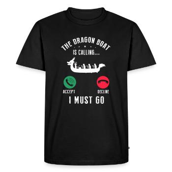 Équipage de bateau-dragon et équitation en bateau-dragon - T-shirt Premium bio Homme - noir - Devant - Nico (187cm)
