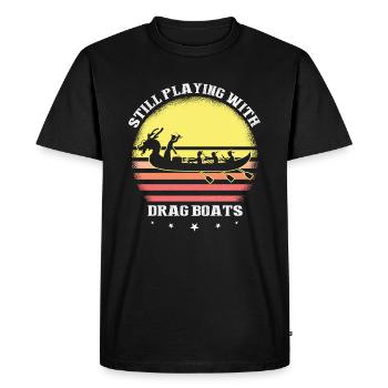 Bateau-dragon et équipage de bateau-dragon - T-shirt Premium bio Homme - noir - Devant - Nico (187cm)
