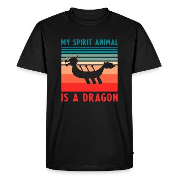 Entraîneur de bateau-dragon et bateau-dragon - T-shirt Premium bio Homme - noir - Devant - Nico (187cm)