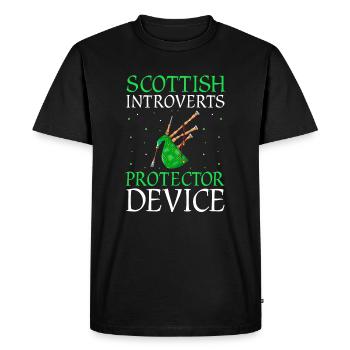 Bagpipe Design for Scotland Pride and Bagpipes - Men's Premium Organic T-Shirt - black - Front - Nico (187cm)
