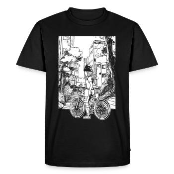 Chemise de motard élégante pour les aventuriers urbains - T-shirt Premium bio Homme - noir - Devant - Nico (187cm)