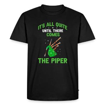 Bagpipes for pipers and Scots - Men's Premium Organic T-Shirt - black - Front - Nico (187cm)