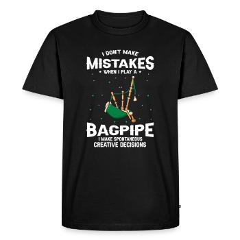 Bagpipe Design for Scotland Pride and Bagpipes - Men's Premium Organic T-Shirt - black - Front - Nico (187cm)
