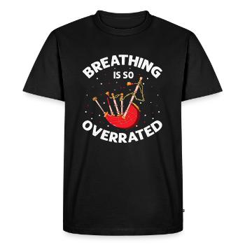 Bagpipes for pipers and Scots - Men's Premium Organic T-Shirt - black - Front - Nico (187cm)
