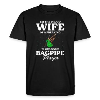 Bagpipe Design for Scotland Pride and Bagpipes - Men's Premium Organic T-Shirt - black - Front - Nico (187cm)