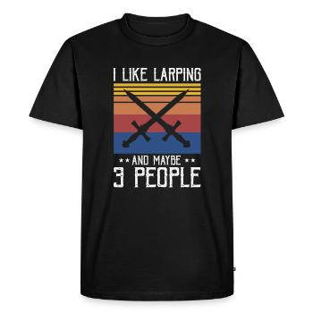 Citation de jeu de rôle pour Larper et Larp - T-shirt Premium bio Homme - noir - Devant - Nico (187cm)