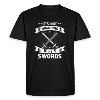 Larping Quote for Roleplaying and Larper - Men's Premium Organic T-Shirt - black - Front - Nico (187cm)