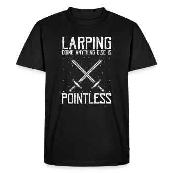 Citation de jeu de rôle fantastique pour le combat à l’épée - T-shirt Premium bio Homme - noir - Devant - Nico (187cm)