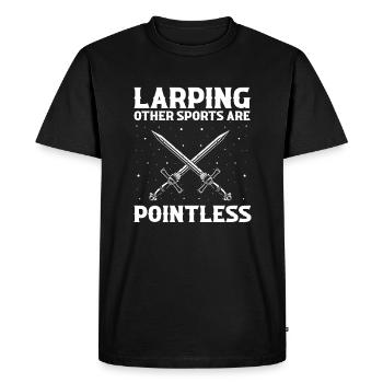 Roleplay Quote for Larper and Larp - Men's Premium Organic T-Shirt - black - Front - Nico (187cm)