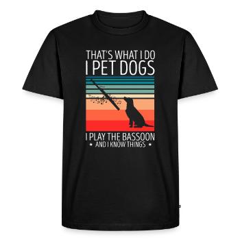 Bassoon Wind Instrument Design for Bassoonist - Men's Premium Organic T-Shirt - black - Front - Nico (187cm)